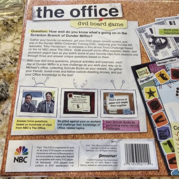 The Office DVD Board Game Trivia Dunder Mifflin Pressman 2008 NBC - Picture 2 of 3